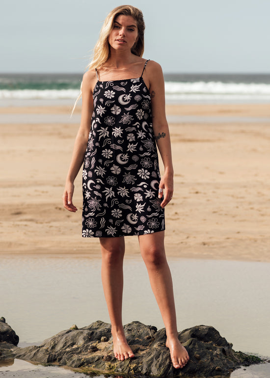 Load image into Gallery viewer, Holiday Motifs Mini Sun Dress
