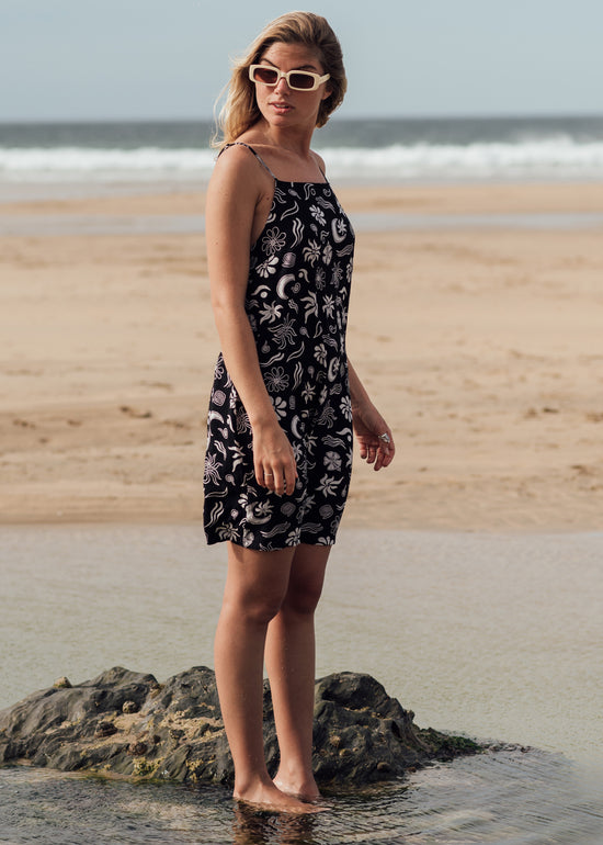 Load image into Gallery viewer, Holiday Motifs Mini Sun Dress
