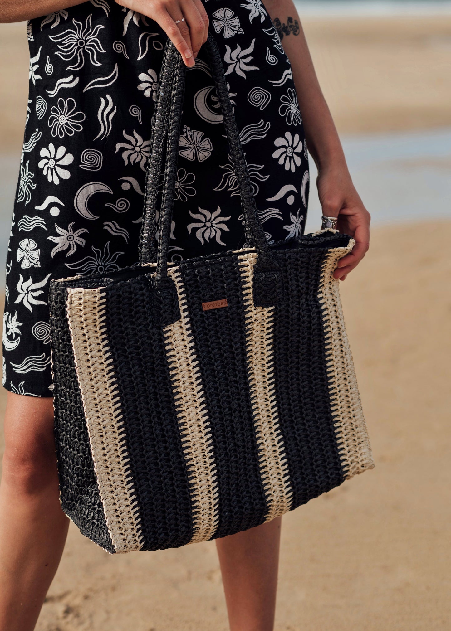 Catla Woven Beach Tote Bag by Protest