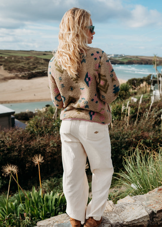 Adele Outdoor Full Zip Fleece in Vintage Pink