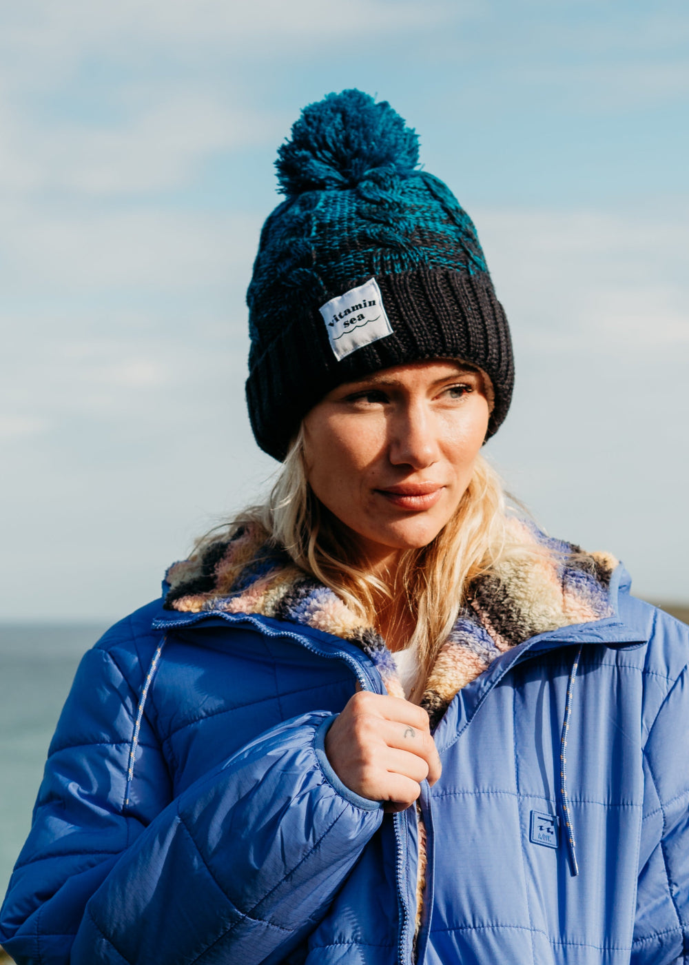 Vitamin Sea Pom Pom Beanie