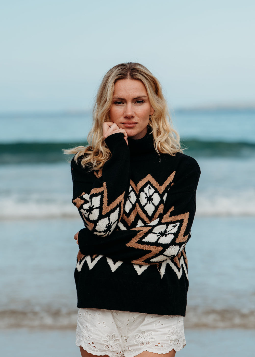 Saltwater Lover Knit Jumper in Anthracite