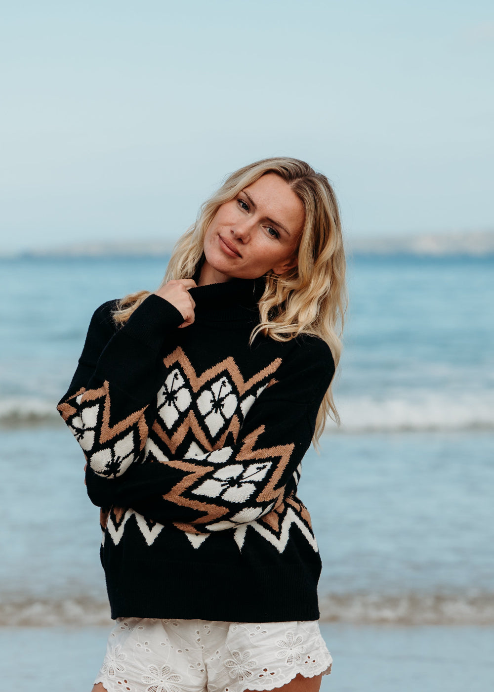 Saltwater Lover Knit Jumper in Anthracite