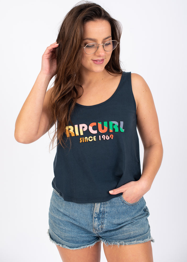 Icons Of Surf Tank Top in Navy by Rip Curl