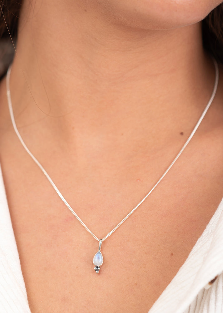 Moonstone Teardrop Necklace by Tropical Tribe