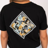 Tippet Tropical Crop Tee in Black by Salty Crew