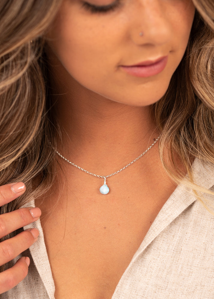 Larimar Pendant Necklace by Sadie Jewellery