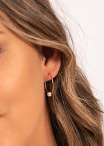 Pearl Gold Hoop Earrings by One & Eight