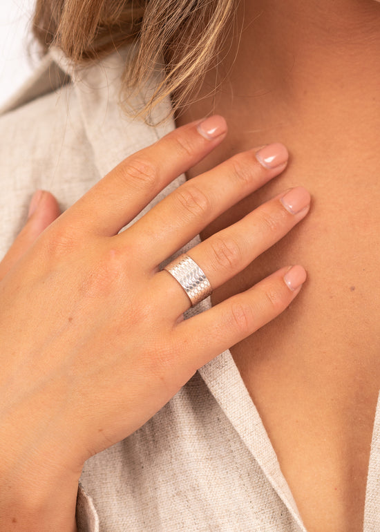 Chunky Mermaid Scale Sterling Silver Ring by Sadie Jewellery