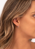 Tula Ripple Stud Hoop Earrings by One & Eight