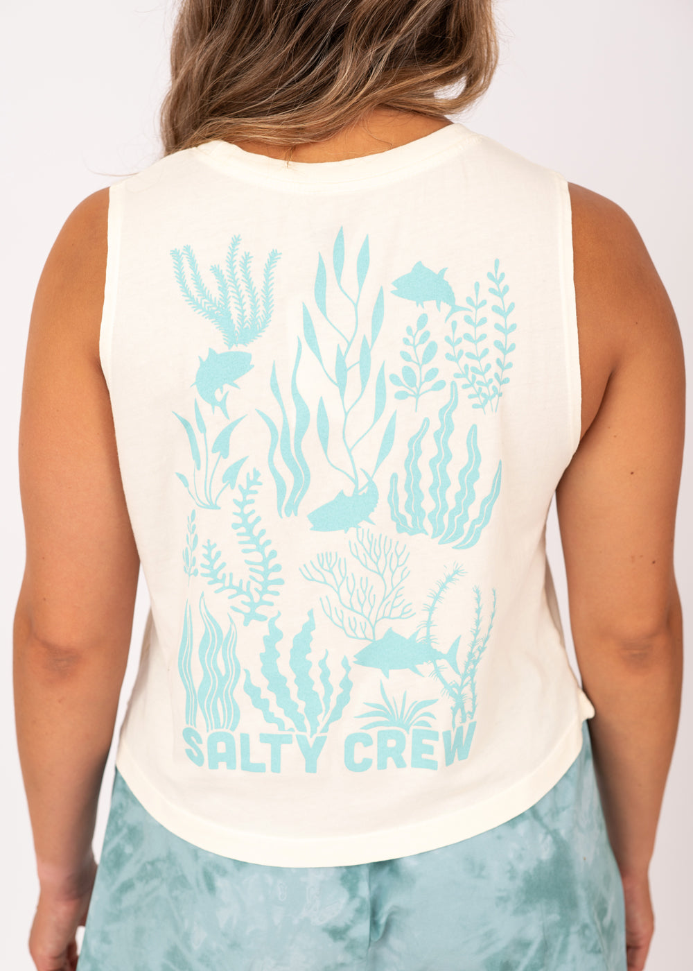 Kelp Forest Cropped Muscle Tank by Salty Crew