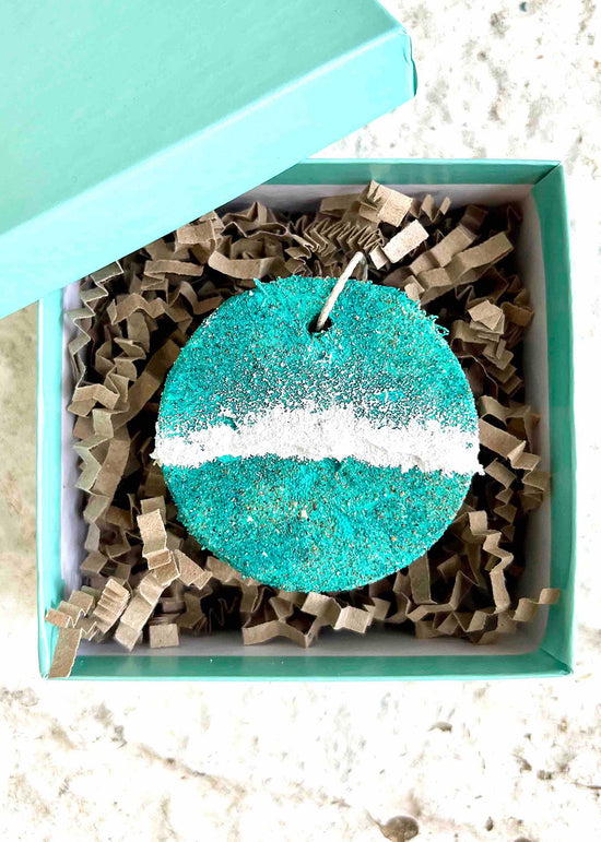 Driftwood Christmas Decoration - Turquoise Ocean