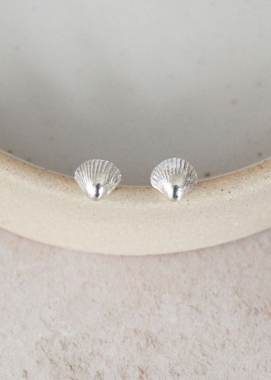 Cornish Shell Stud Earrings by Lucy Kemp