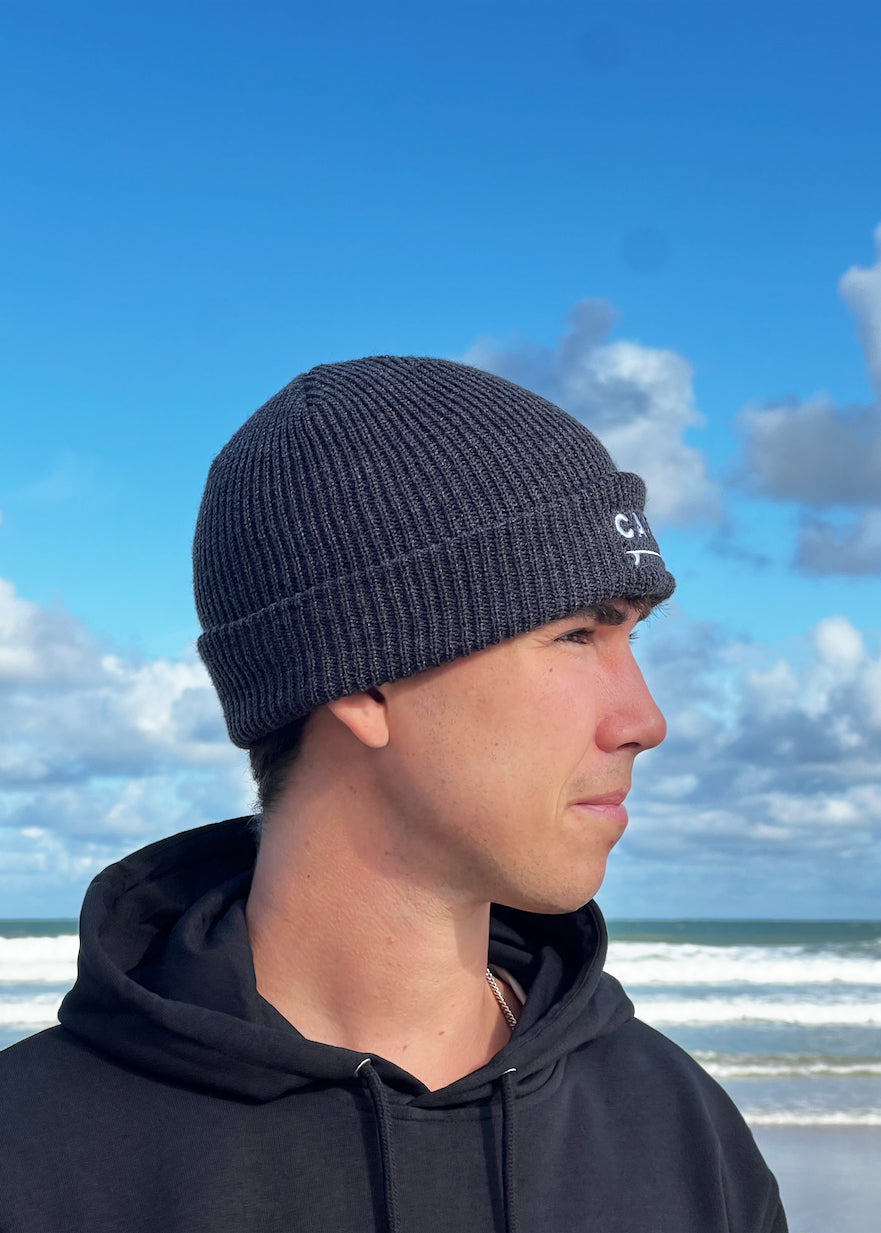 Carve Ribbed Knit Beanie