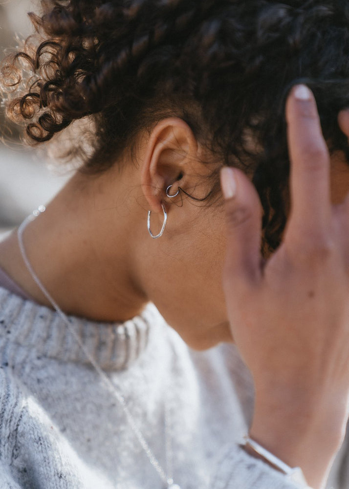 Midi Wave Hoop Earrings by DaisyV Jewellery