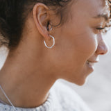 Midi Wave Hoop Earrings by DaisyV Jewellery