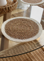 Seagrass & Jute Placemats, Set of 2 - Natural/White