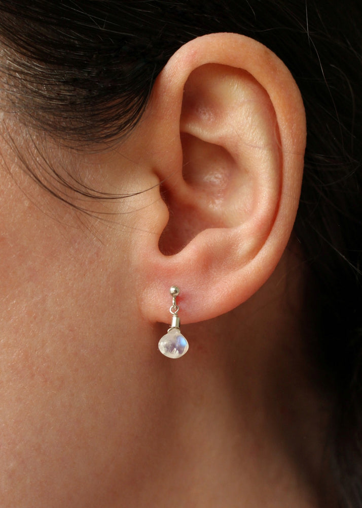 Moonstone Gold Stud Earrings – Rona Fisher Jewelry