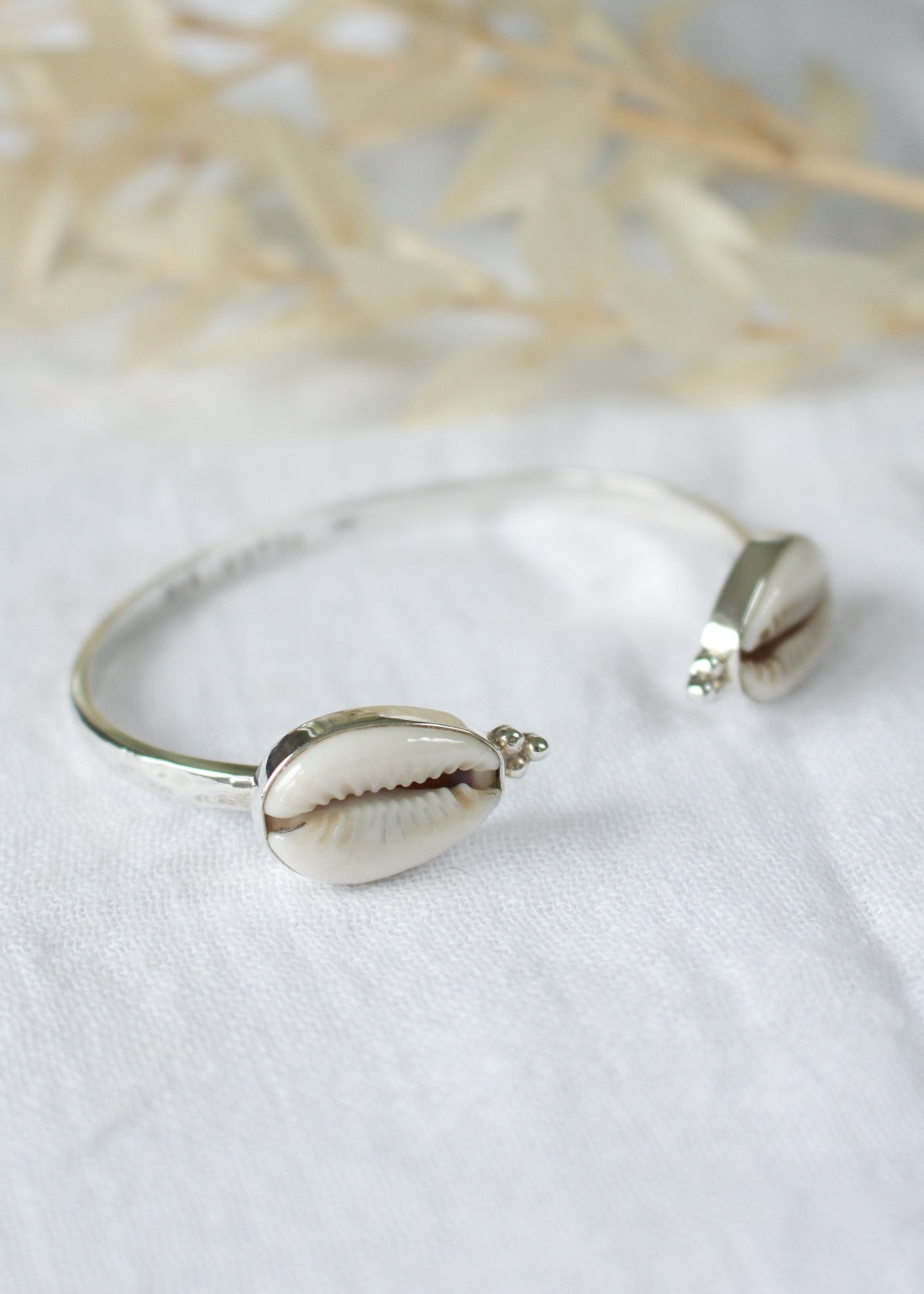 Load image into Gallery viewer, Sea Gypsy Cowrie Shell Sterling Silver Bracelet
