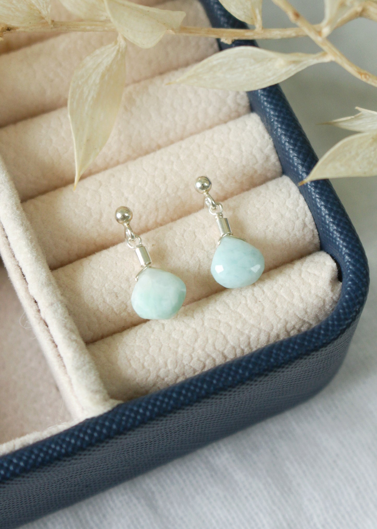 Larimar Stud Earrings by Sadie Jewellery