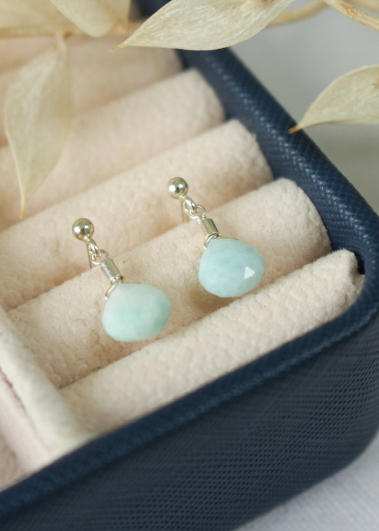 Larimar Stud Earrings by Sadie Jewellery