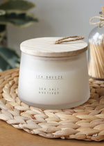 Sea Breeze Large Frosted Glass Candle