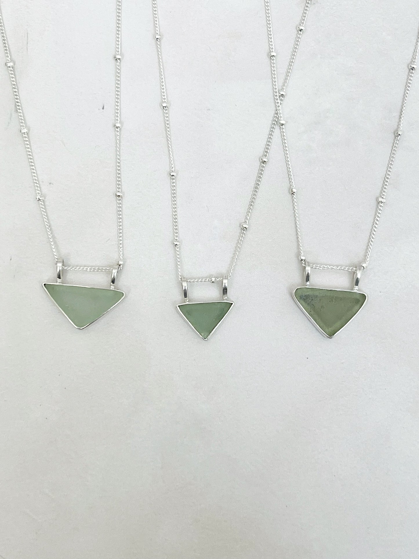 Sharks Seaglass Pendant Necklace