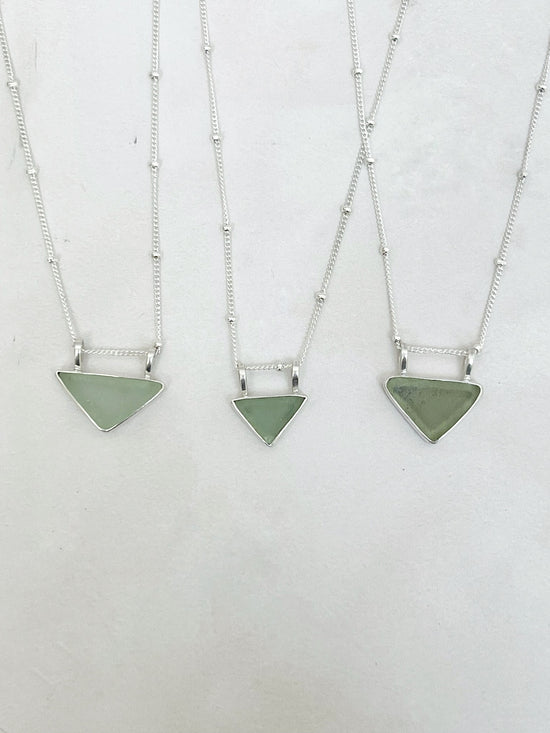 Sharks Seaglass Pendant Necklace