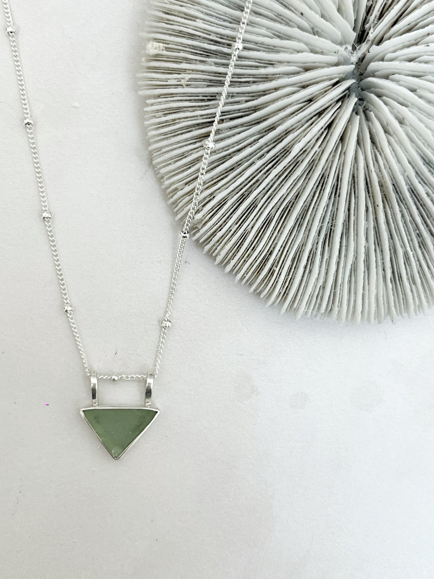 Sharks Seaglass Pendant Necklace