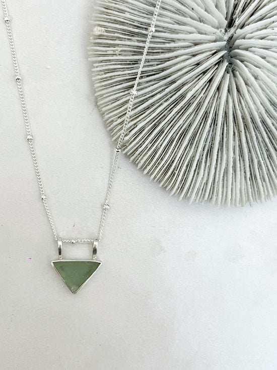 Sharks Seaglass Pendant Necklace