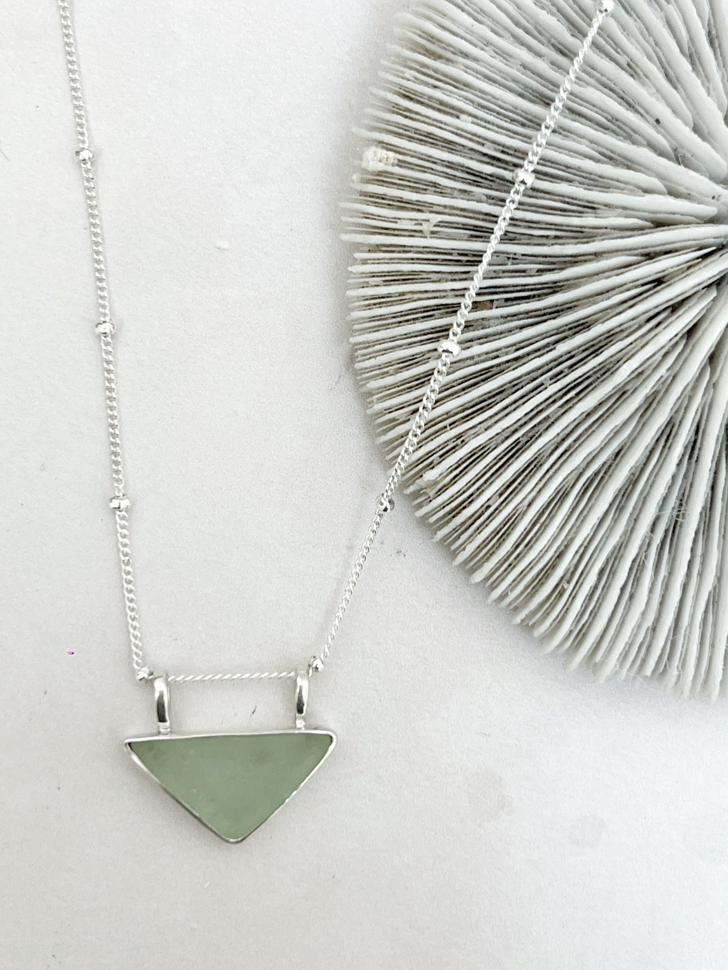 Sharks Seaglass Pendant Necklace
