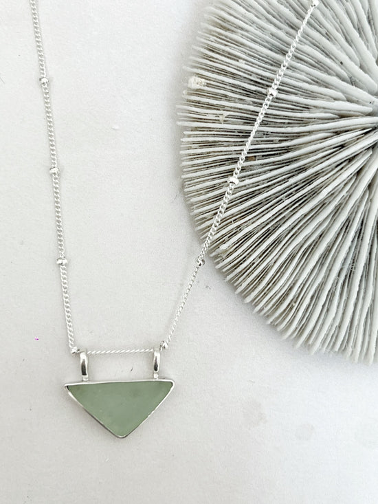 Sharks Seaglass Pendant Necklace