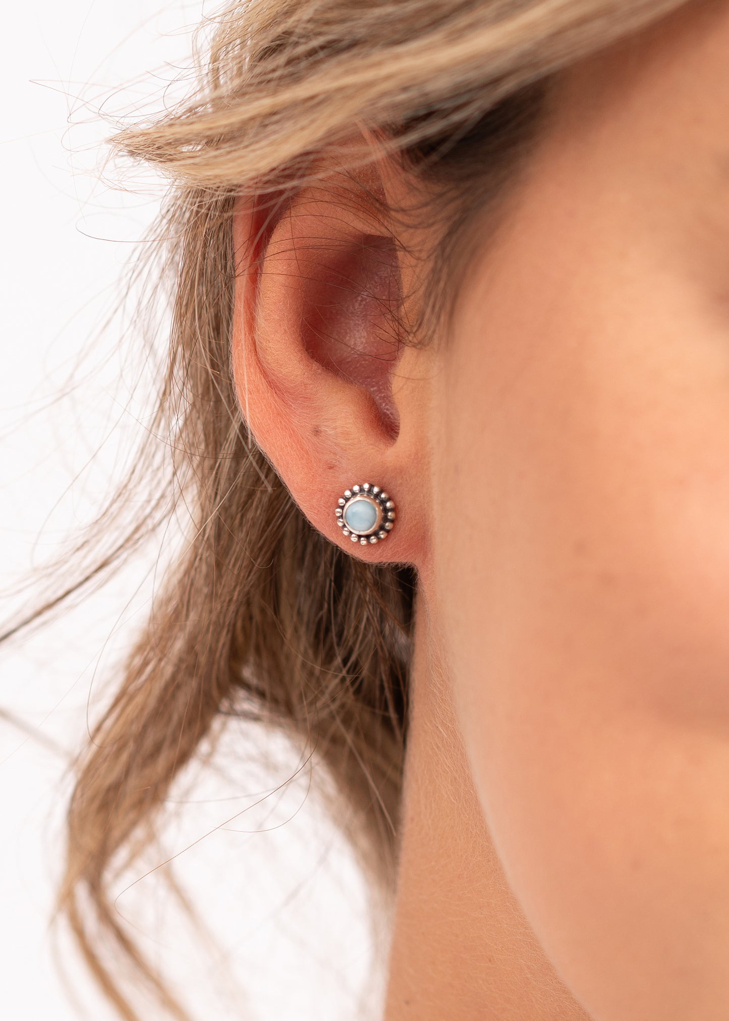 Larimar Marina Stud Earrings by Tropical Tribe