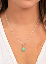 Turquoise Ocean Drop Necklace by Yemaya