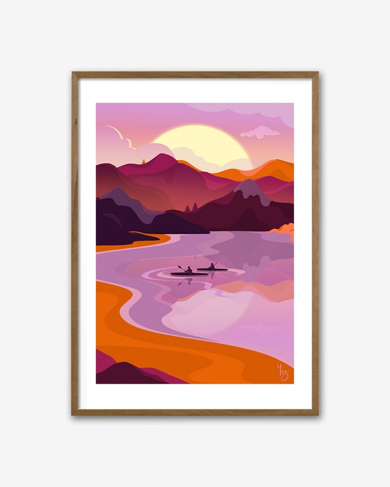 Sunset Lake Limited Edition Print by Yaz Baxter
