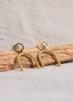 Gold Arch Stud Earrings by Catch The Sunrise