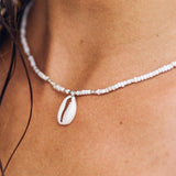 White Waikiki Cowrie Necklace by At Aloha