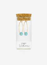Amazonite Gold Hoop Earrings by One & Eight
