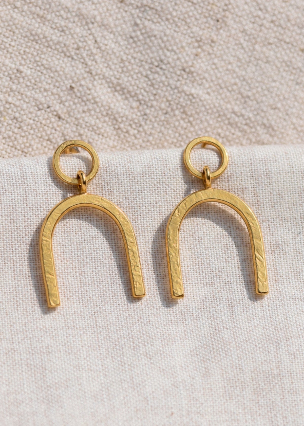 Load image into Gallery viewer, Gold Arch Stud Earrings by Catch The Sunrise
