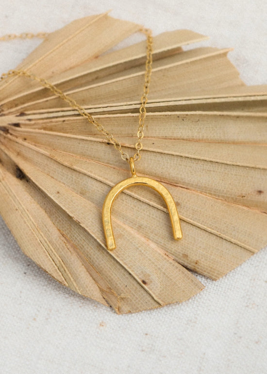 Gold Arch Necklace by Catch The Sunrise