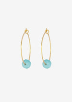 Amazonite Gold Hoop Earrings by One & Eight
