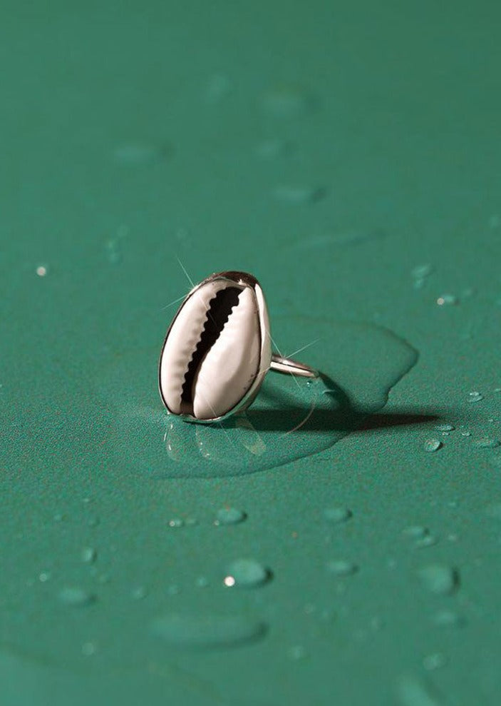 White Shell Cowrie Ring by At Aloha