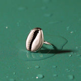 White Shell Cowrie Ring by At Aloha