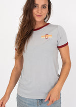 Surf Paradise Ringer Tee in Grey Heat by Rip Curl