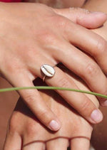 White Shell Cowrie Ring by At Aloha