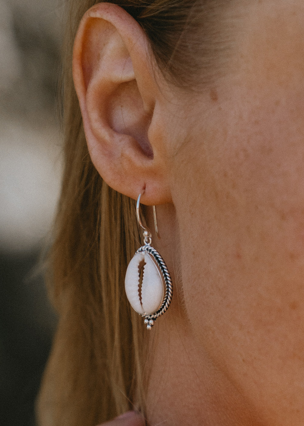 Mira Cowrie Shell Hook Earrings by Tropical Tribe