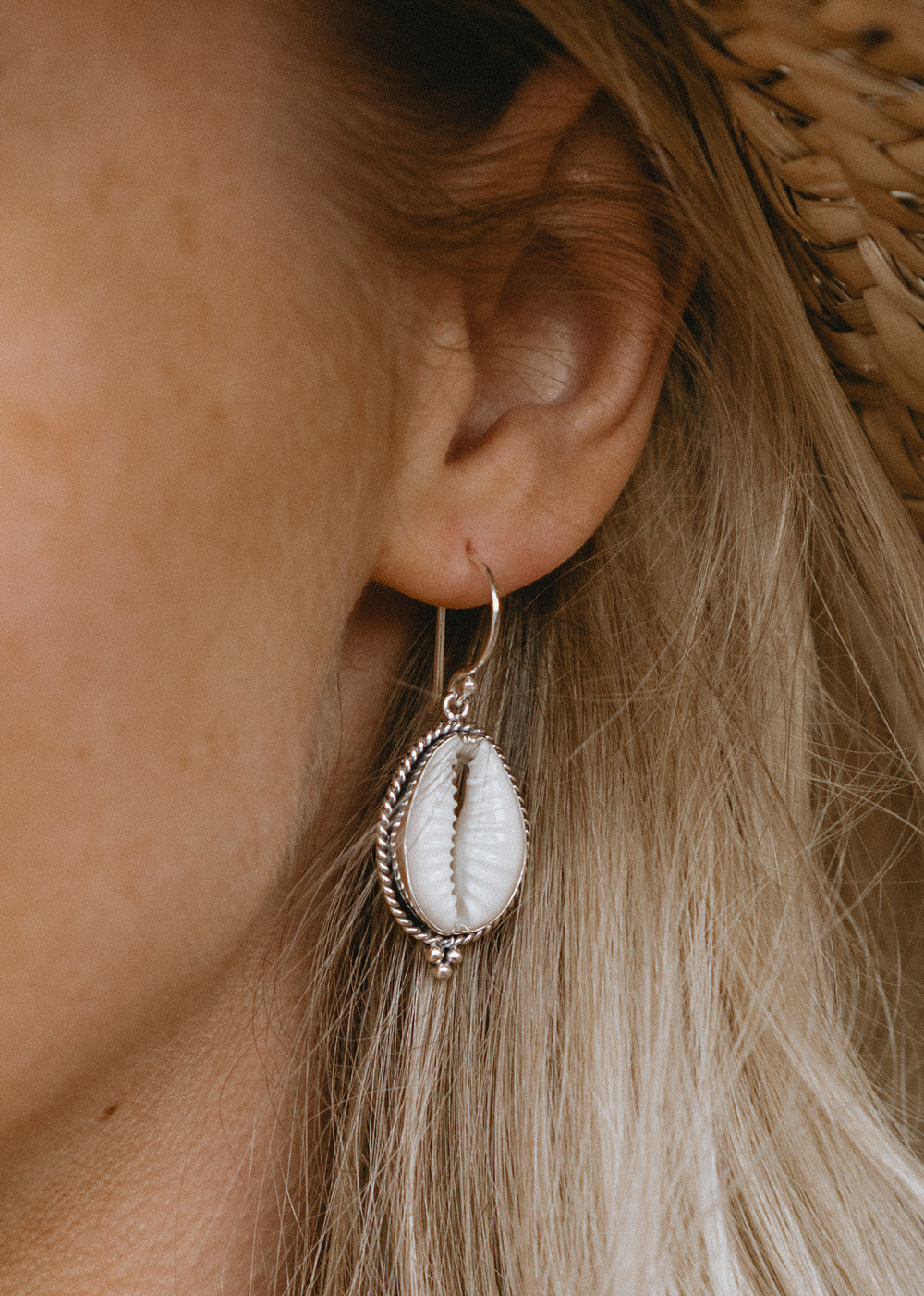 Mira Cowrie Shell Hook Earrings by Tropical Tribe