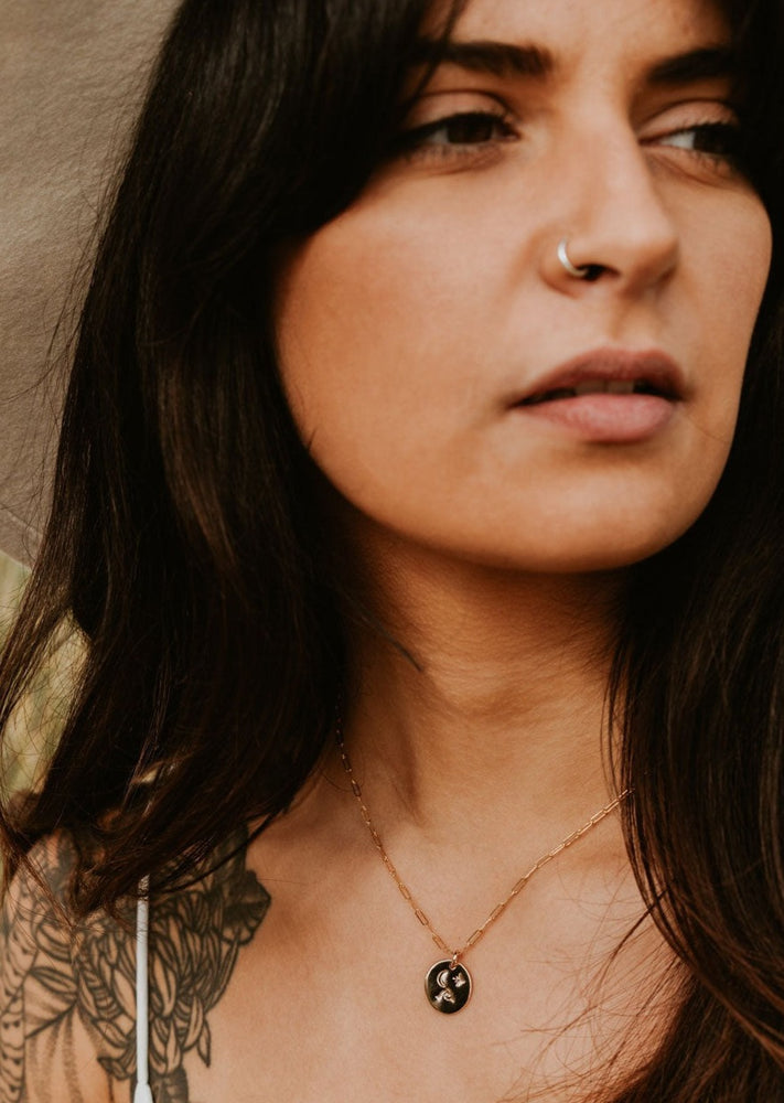 Gold Starlit Seas Necklace by Catch The Sunrise
