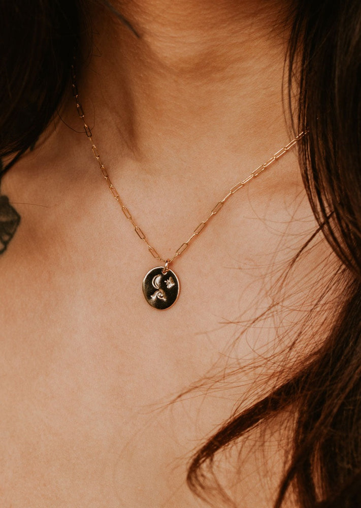 Gold Starlit Seas Necklace by Catch The Sunrise