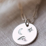 Silver Starlit Seas Necklace by Catch The Sunrise